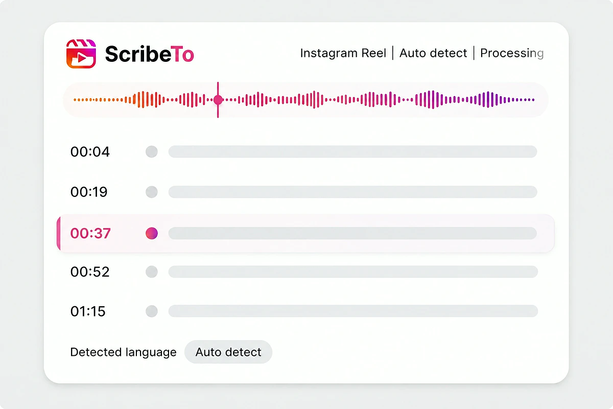 Paste the link and pick the spoken language