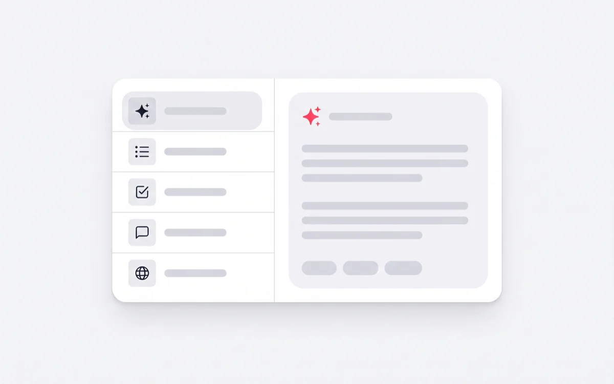 The ScribeTo AI panel showing a summary, an outline, action items and a question answered from a TikTok transcript